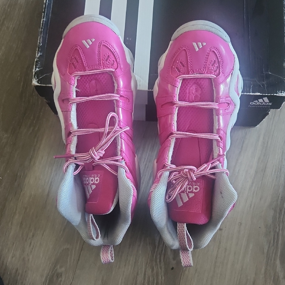 adidas Kids Pink and Gray Sneakers - Picture 7 of 10